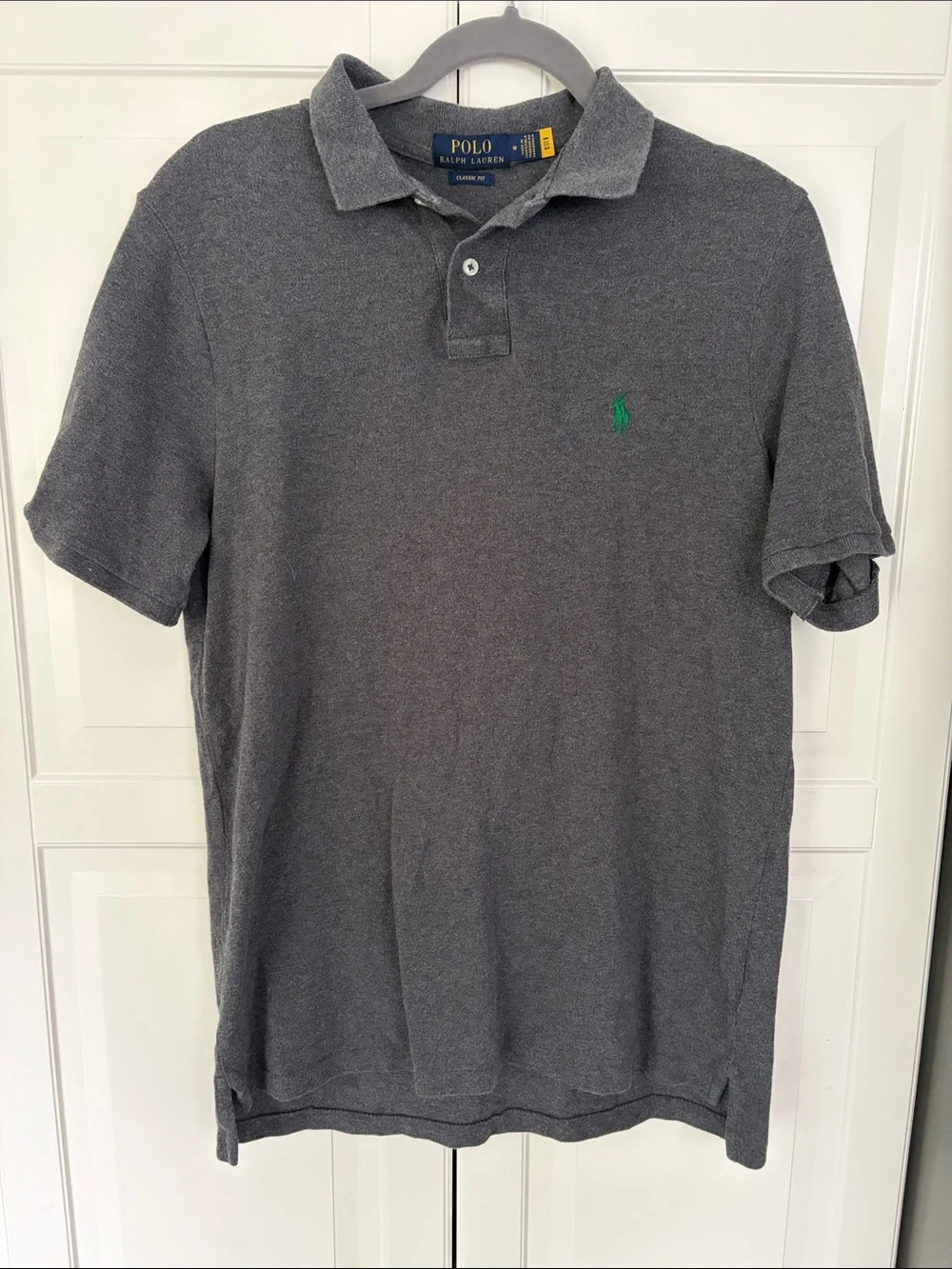 Polo by Ralph Lauren Charcoal Gray Polo with Green Pony